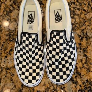 Black/White Checkered Slip On Van’s